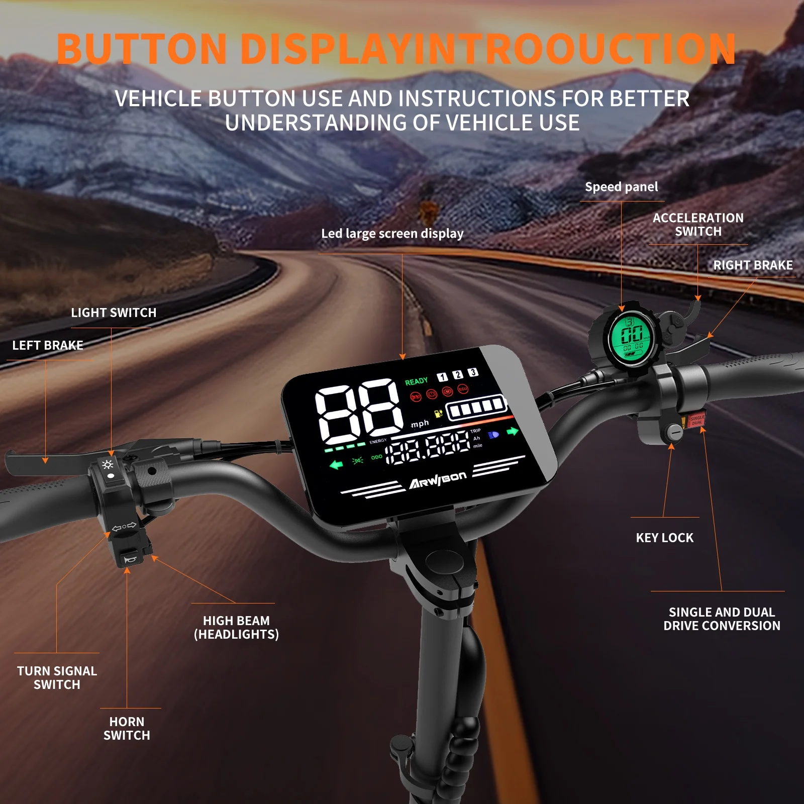 Arwibon 5600W Yetişkin Elektri - 60V 5600W Dual Motor Electric Scooter incelemesi ve fiyatı
